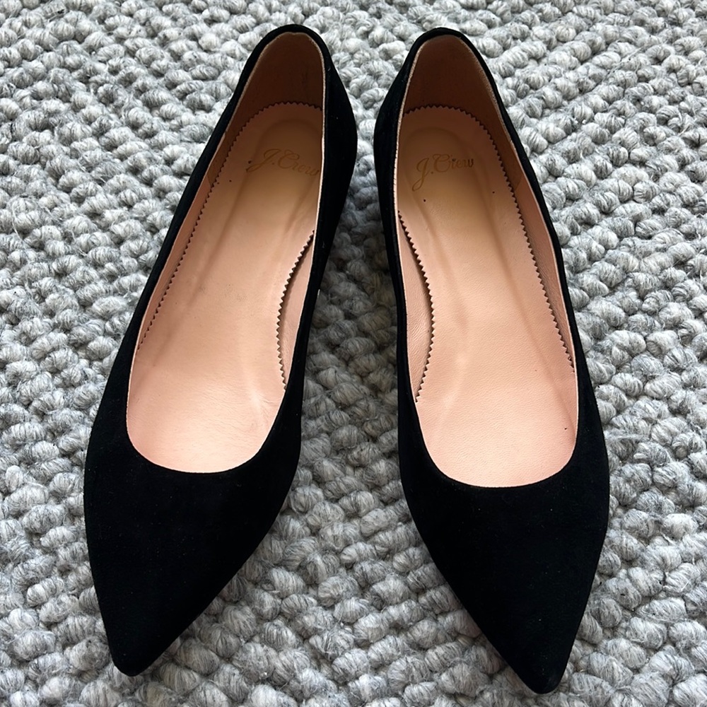 J. Crew Black Pointed Toe Flats